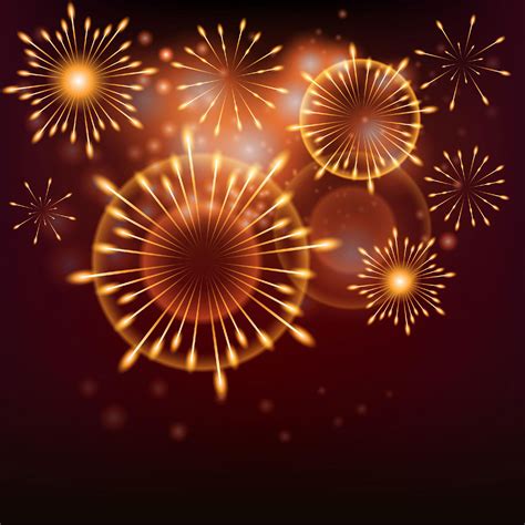 Realistic Fireworks New Year 2019 Background Download