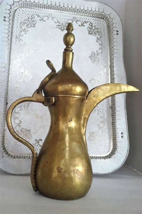 Large Brass Coffee Pot Antique Turkish Coffee Pot Coffee Pot