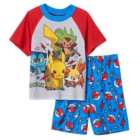 Pokemon 2 Pc Short Sleeve Pajama Set Boy Size 67 Ebay In 2022