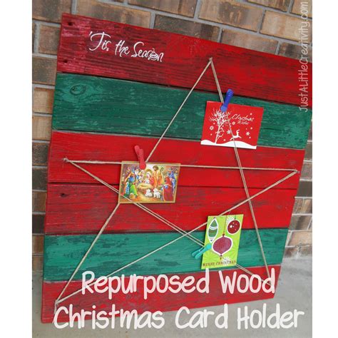 Maybe you would like to learn more about one of these? Repurposed Wood Christmas Card Holder - DIY - Just a Little Creativity
