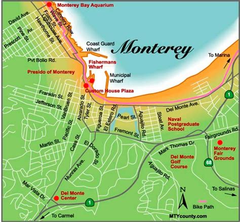 Monterey Bay On California Map United States Map