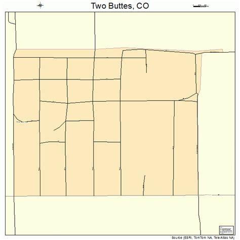 Two Buttes Colorado Street Map 0879270