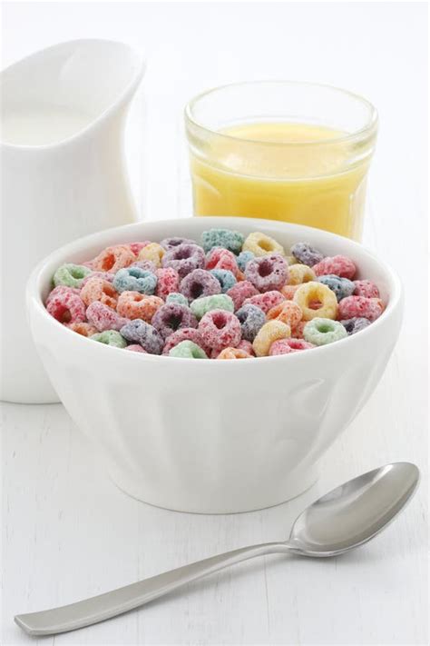 Delicious Kids Cereal Loops With A Fruit Flavor Stock Photo Image Of
