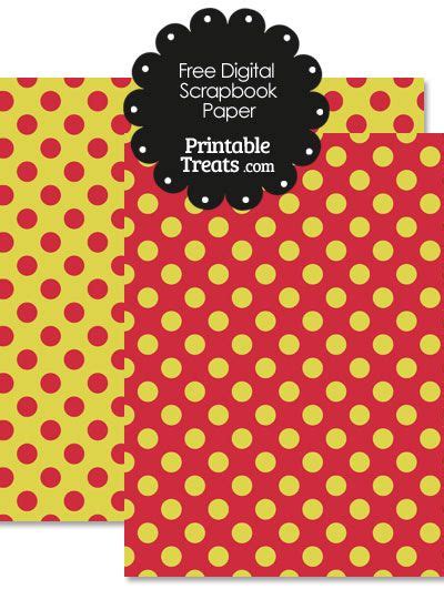 Red And Yellow Polka Dot Digital Paper Digital Scrapbook Paper
