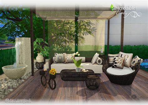 Sims 4 Ccs The Best Clarity Outdoor Set By Simcredible