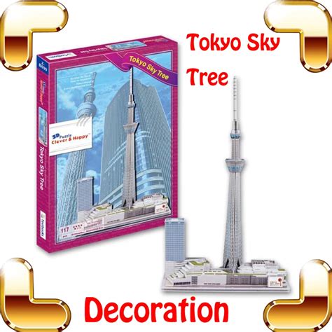 New Year T Tokyo Sky Tree 3d Puzzle The Tallest Tower Building Model