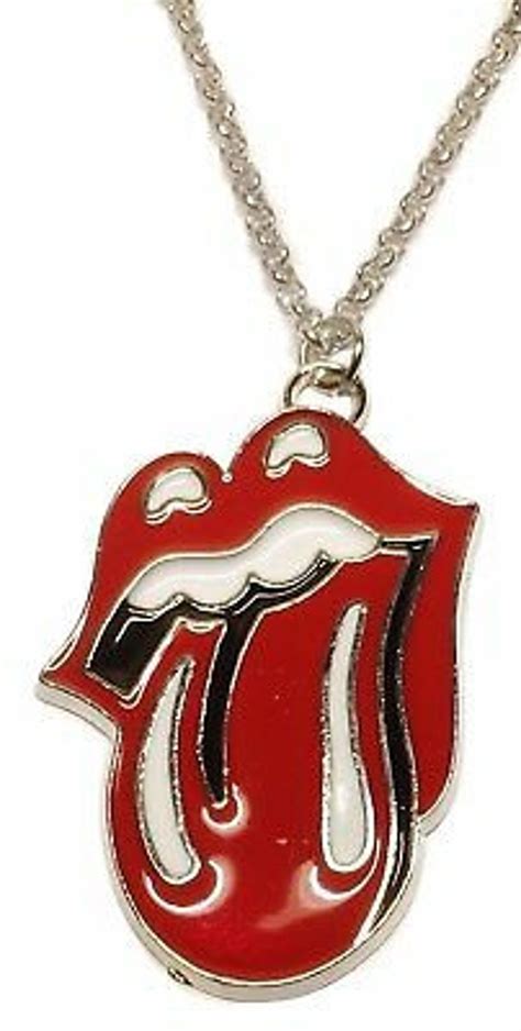 The Stones Tongue Enamel Metal Pendant Necklace Etsy