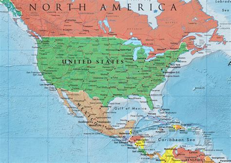 North America Continent North America Map List Of Countries In