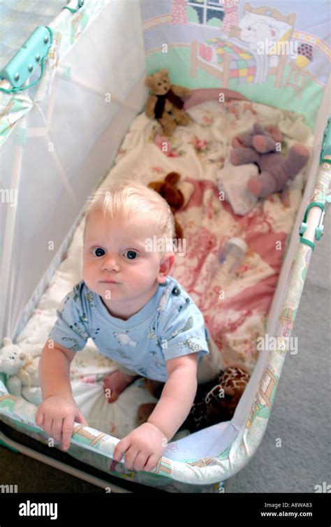 6 Month Old Baby In Cot Hi Res Stock Photography And Images Alamy