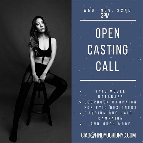 For Those Models Who Missed Our Casting Call This Past Monday See You