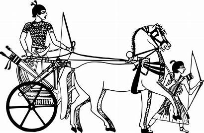 Chariot War Clipart Egyptian Carriage Horse Ancient