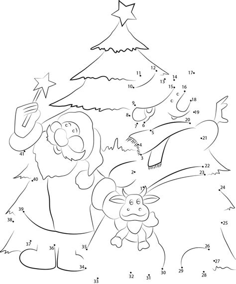 Santa Claus Relaxing Dot To Dots Coloring Page The Best Porn Website