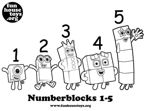 Numberblocks 1 T0 5 Printable Coloring P Numbers Preschool Fun