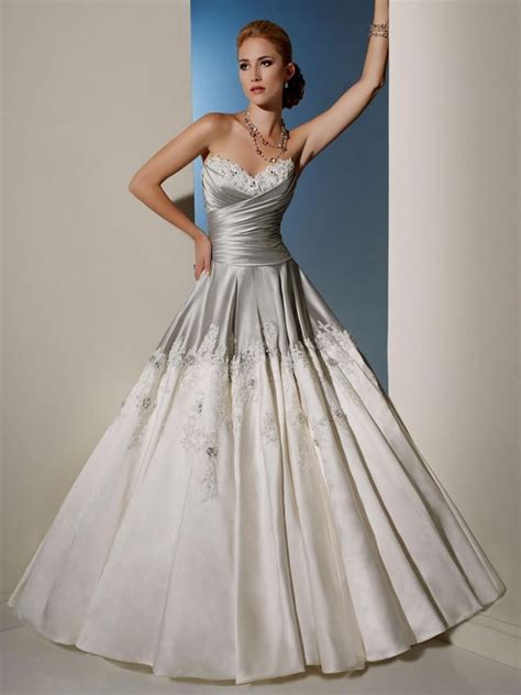White And Silver Wedding Dress World Dresses Silver Wedding Dress