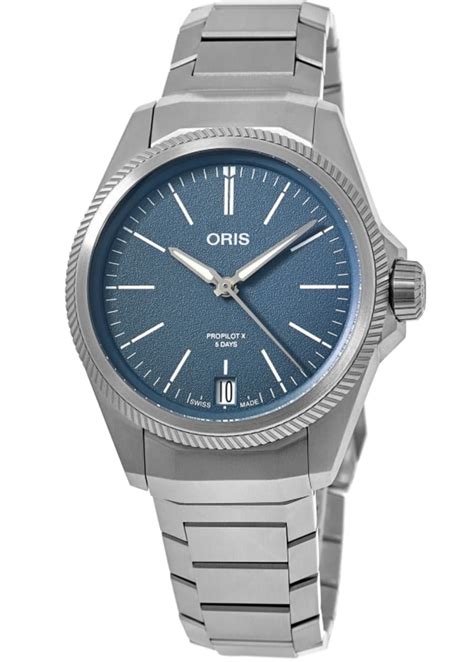 Oris Propilot X Calibre 400 Blue Dial Titanium Mens Watch 01 400 7778