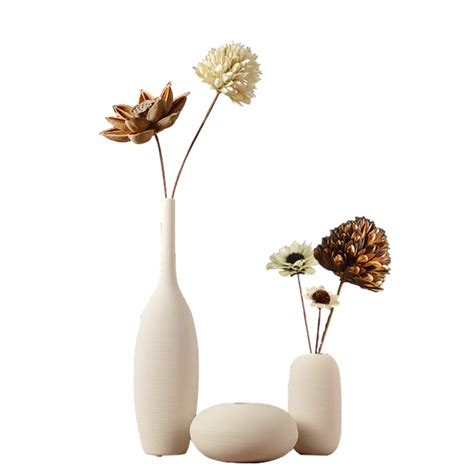 Nordic ceramic vases modern simple white flower arrangement dry flower