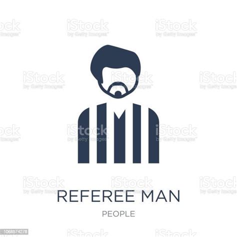 Referee Man Icon Trendy Flat Vector Referee Man Icon On White