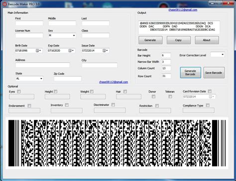 Aamva Barcode Generator For Drivers License Barcode417pdf417 Wiki