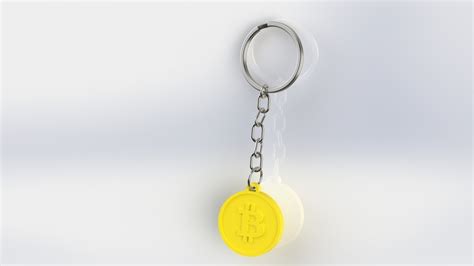 3d Printed Keychain Bitcoin By Muhammadreynaldi3d Pinshape