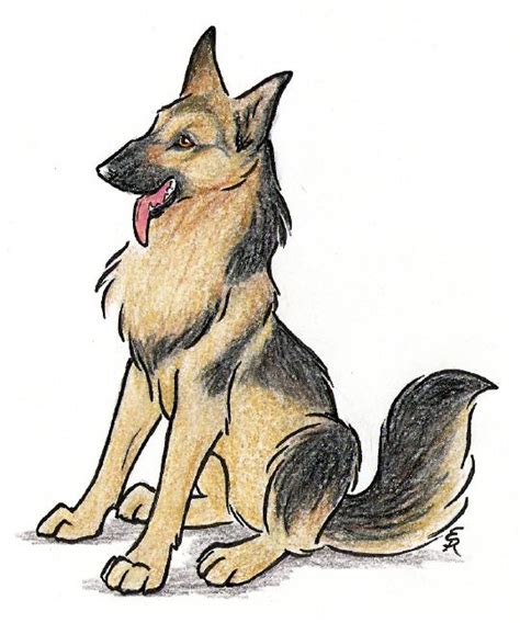 Happy German Shepherd By Wildspiritwolf On Deviantart Dog Art Dog