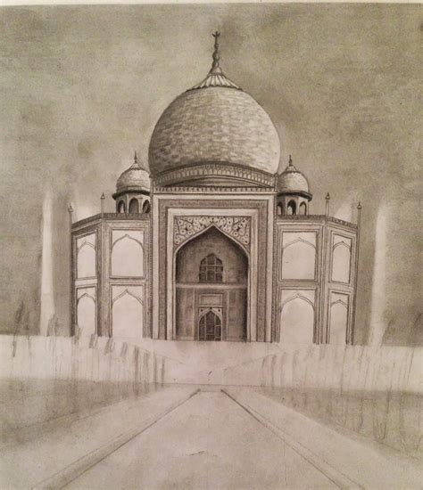 Taj Mahal Pencil Drawing Dreams Of An Architect