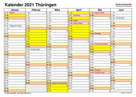 Drucken oder laden sie unseren kalender 2021 mit feiertagen in den formaten pdf oder png. Kalender 2021 Thüringen: Ferien, Feiertage, Excel-Vorlagen