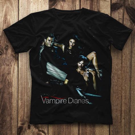 The Vampire Diaries Black Unisex T Shirt Tees Shirts Vampire