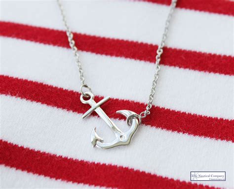 Sterling Silver Anchor Necklace The Nautical Company Uk