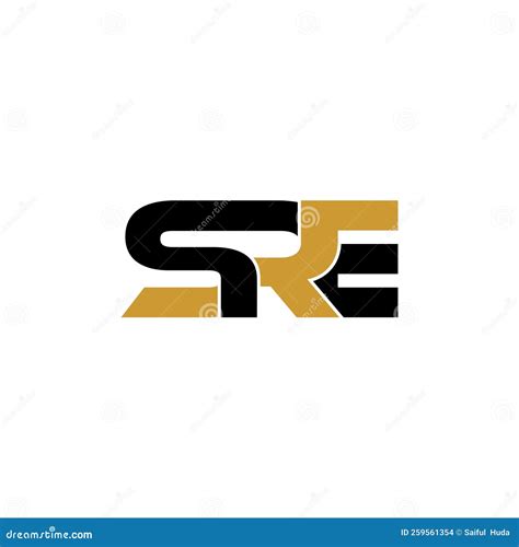 Letter Sre Simple Monogram Logo Icon Design Stock Vector