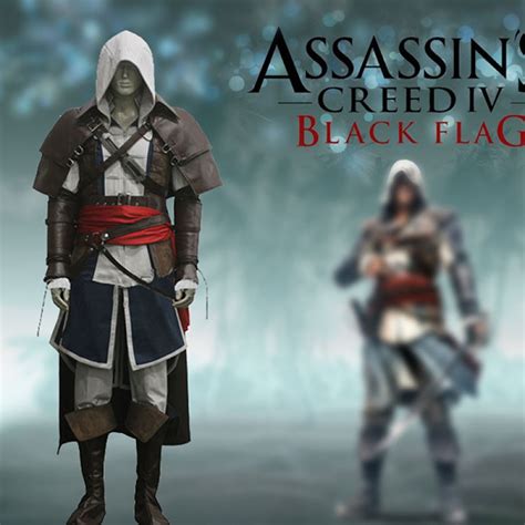 Assassins Creed Iv Edward Kenway Cosplay Costume Free Shipping