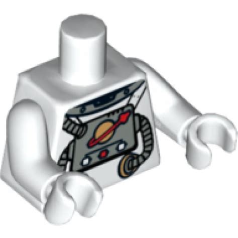 Lego Part 973pb0669c01 Torso Space With Classic Space Logo And Tubes