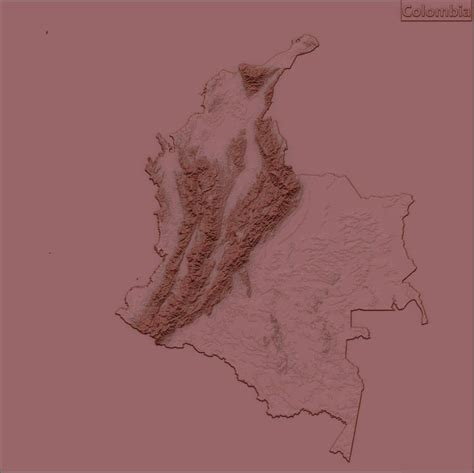Colombia Terrain Topography Elevation Dem Geography Landscape 3d Model