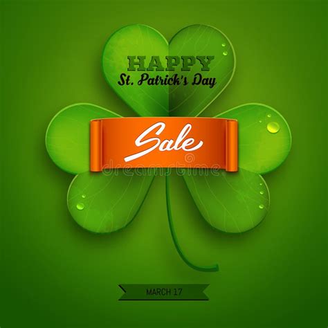 Saint Patrick S Day Sale Vector Illustration Design Advertising Stock