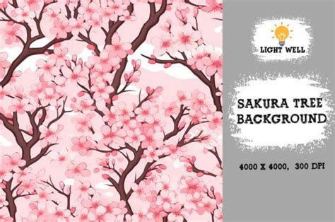 Sakura Tree Watercolor Sakura Leave Graphic By Lightwell · Creative Fabrica