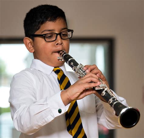 Boy Playing The Clarinet Churchfields Junior School