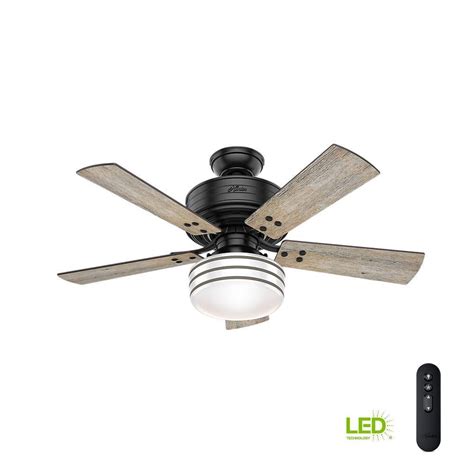Things to ask yourself when deciding on your indoor ceiling fans include the height of your ceiling and to consider the drop of the fan so you are within the legal requirements. Hunter Cedar Key 44 in. Indoor/Outdoor Matte Black Ceiling ...