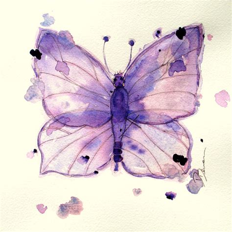 Watercolor Butterfly Print Original Butterfly By Dawndermanart