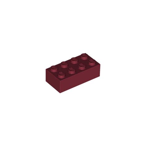 Lego 6117418 Brick 2x4 New Dark Red