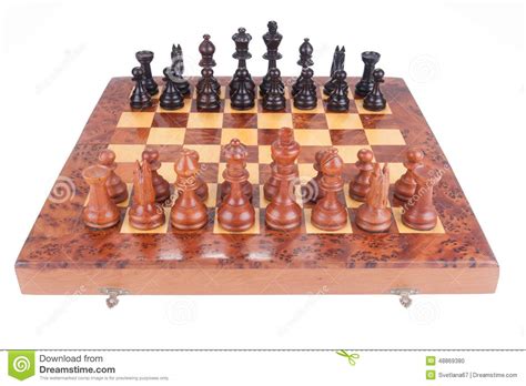 Ranks and files on a chessboard. Old Chess Board Set Up To Begin A Game Stock Photo - Image of beginnings, knight: 48869380