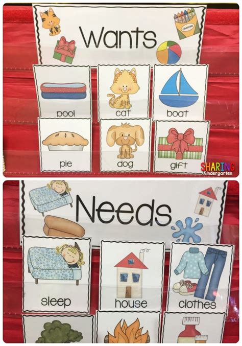 Wants and Needs {with a FREEBIE} - Sharing Kindergarten
