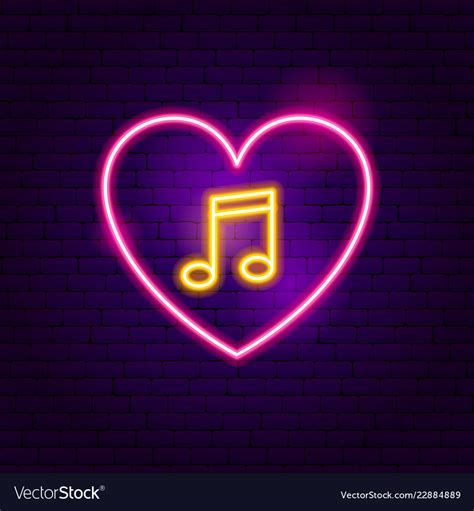 Love music neon sign Royalty Free Vector Image