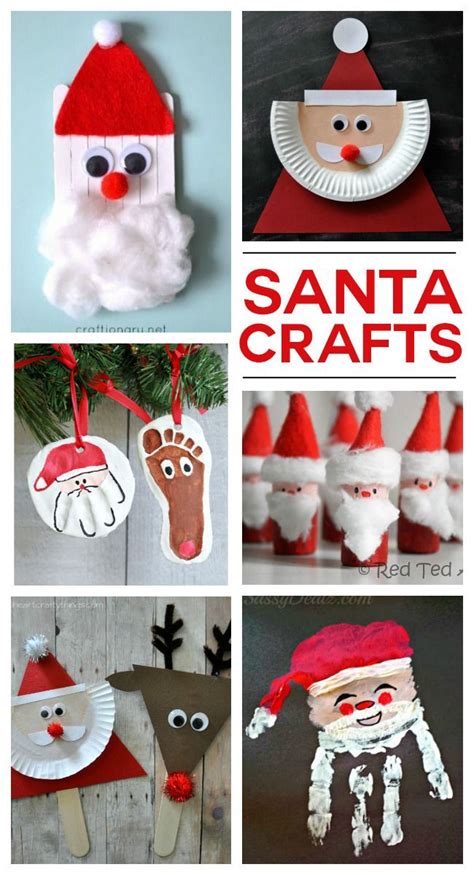 20 Fun Santa Crafts For Kids Basteln Weihnachten Weihnachtsbasteln