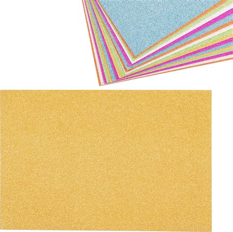 Glitter Cardstock Paper 24 Pack Multicolored Glitter