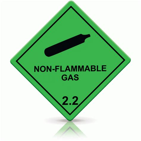 Buy Non Flammable Gas Labels Hazard Warning Diamonds