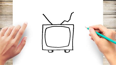 How To Draw A Tv Step By Step For Kindergarten Youtube