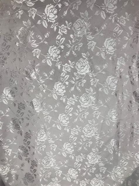 Silver Jacquard Satin Sal Tex Fabrics Inc