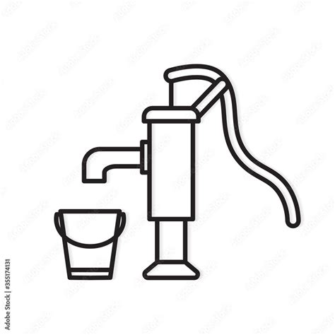 Pump Water Well Icon Vector Illustration Stock Vector Adobe Stock