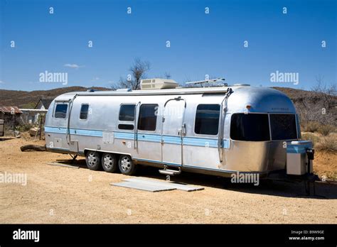 Airstream Silver Bullet Type Camper Van Caravan Arizona Usa Stock