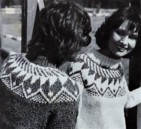 Fair Isle Yoke Sweater Knitting Pattern Pdf Chunky Jumper Etsy Uk