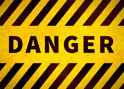 Danger Sign Old Warning Plate ~ Illustrations ~ Creative Market